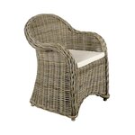 Fauteuil gris en poelet arthur