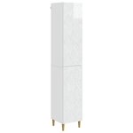 vidaXL Ensemble de Meubles 2 Pièces Blanc brillant Bois d'ingénierie