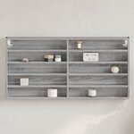 vidaXL Armoire à vitrine sonoma gris 100x8 5x50 cm bois d'ingénierie