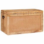 vidaXL Boîte de Rangement avec stockage Marron bois de manguier massif