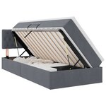 vidaXL Lit de Rangement Gris foncé 100 x 200 cm Velours