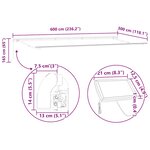 vidaXL Auvent manuel rétractable avec LED anthracite blanc 600x300 cm