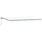vidaXL Auvent Rétractable Blanc 500 × 350 cm Tissu et Aluminium