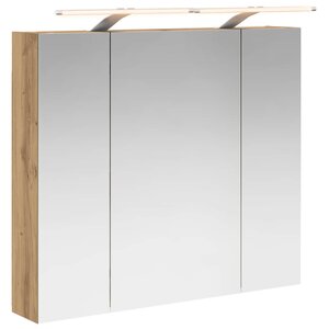 vidaXL Armoire Miroir de Salle de Bain Chêne artisan 80 x 14.5 x 70 cm