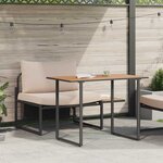 vidaXL Mobilier de Patio en Acier 2 pc Taupe Acier