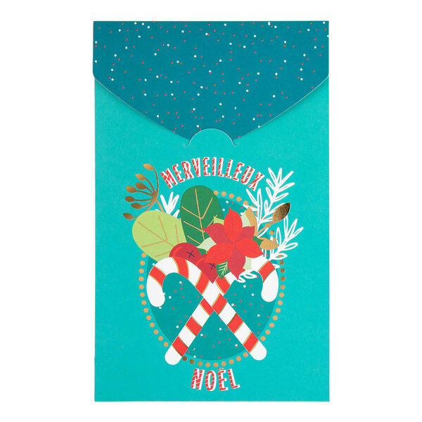 Carte De Vœux Surprise Poinsetia Gui - Draeger paris