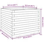 vidaXL Jardinière cire marron 60x60x49 5 cm bois de pin massif