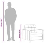vidaXL Fauteuil Gris clair 60 cm Tissu