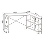 Bureau table poste de travail 137 x 88 x 75 cm noir 03_0009065