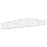 vidaXL Paniers à gabions arqués 3 Pièces 400x30x40/60 cm Fer galvanisé