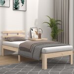 vidaXL Cadre de lit bois massif 75x190 cm petit simple