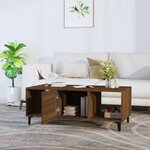 vidaXL Table basse Chêne marron 102x50x40 cm Bois d'ingénierie