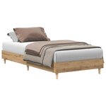 vidaXL Cadre de lit sans matelas chêne artisanal 75x190 cm