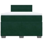 vidaXL Sommier à lattes de lit et matelas Vert foncé 120x200cm Velours
