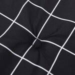 vidaXL Coussin de banc de jardin carreaux noir 100x50x4cm tissu oxford