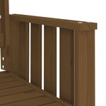 vidaXL Banc de jardin avec table 2 places brun miel bois massif de pin