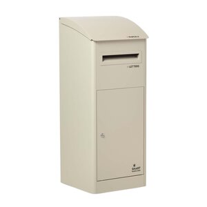 Boîte à colis Extra-Large Beige 1 porte Couvercle incliné Acier galvanisé SMART PARCEL BOX®