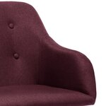 Vidaxl chaises de salle à manger pivotantes 2 pièces violet tissu