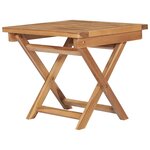 vidaXL Chaise longue pliable avec table Bois de teck solide