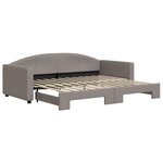 vidaXL Lit de jour avec gigogne sans matelas taupe 90x200 cm