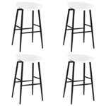 vidaXL Ensemble de bar 5 Pièces Blanc