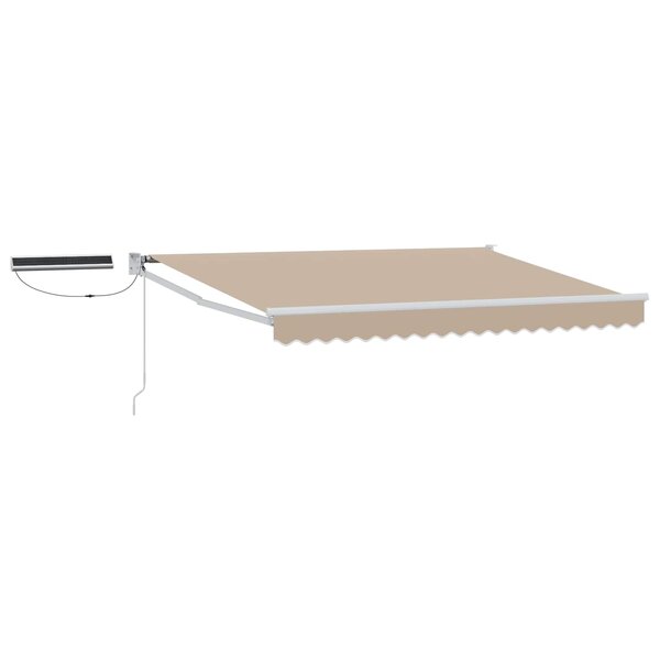 vidaXL Auvent rétractable électrique Beige et blanc 3 5 x 2 m