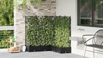 vidaXL Jardinière avec Trellis 5 Pièces Noir 120x120x125.5 cm