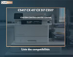 Qualitoner x1 toner cs417 cx 417 cx 517 cs517 jaune compatible pour lexmark