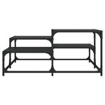 vidaXL Table basse noir 87 5x87 5x40 cm bois d'ingénierie