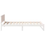 vidaXL Cadre de lit Blanc 90 x 190 cm Bois de pin massif