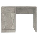 vidaXL Bureau avec tiroir et armoire Gris béton 100x40x73 cm