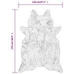 vidaXL Tapis marron et blanc motif vache lavable antidérapant