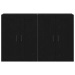 vidaXL Meuble mural Montage mural 2 Pièces Chêne noir 69 5 x 34 x 90 cm