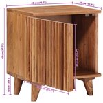vidaXL Table de chevet faite main Marron Teck 40 x 30 x 45 cm