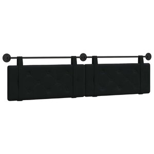 vidaXL Tête de lit suspendue Noir Velours