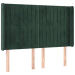 vidaXL Sommier à lattes de lit matelas et LED Vert foncé 140x200 cm