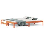vidaXL Lit de jour et lit gigogne sans matelas cire marron 90x200 cm
