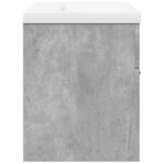 vidaXL Armoire lavabo de salle de bain avec bassin intégré gris béton