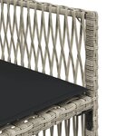 vidaXL Ensemble à manger de jardin et coussins 15 Pièces gris clair rotin