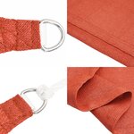 vidaXL Voile d'ombrage 160 g/m² carré terre cuite 3 6x3 6 m PEHD