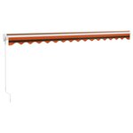 vidaXL Auvent rétractable orange et marron 4x3 m tissu et aluminium