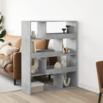 vidaXL Bibliothèque gris béton 100x33x125 5 cm bois d'ingénierie
