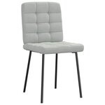 vidaXL Chaises à manger lot de 6 gris clair velours