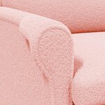 vidaXL fauteuil Rose Tissu en Sherpa doux