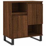 vidaXL Buffets 2 Pièces chêne marron bois d'ingénierie