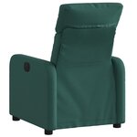 vidaXL Fauteuil inclinable Vert foncé Tissu
