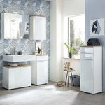 Germania armoire de sol de bain gw-pescara blanc et chêne navarra