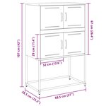 vidaXL Buffet vert olive 68 5x38 5x107 cm acier