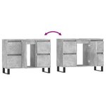 vidaXL Armoire salle de bain gris béton 80x33x60cm bois d'ingénierie