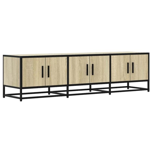 vidaXL Meuble TV chêne sonoma 150x35x41 cm bois d'ingénierie et métal